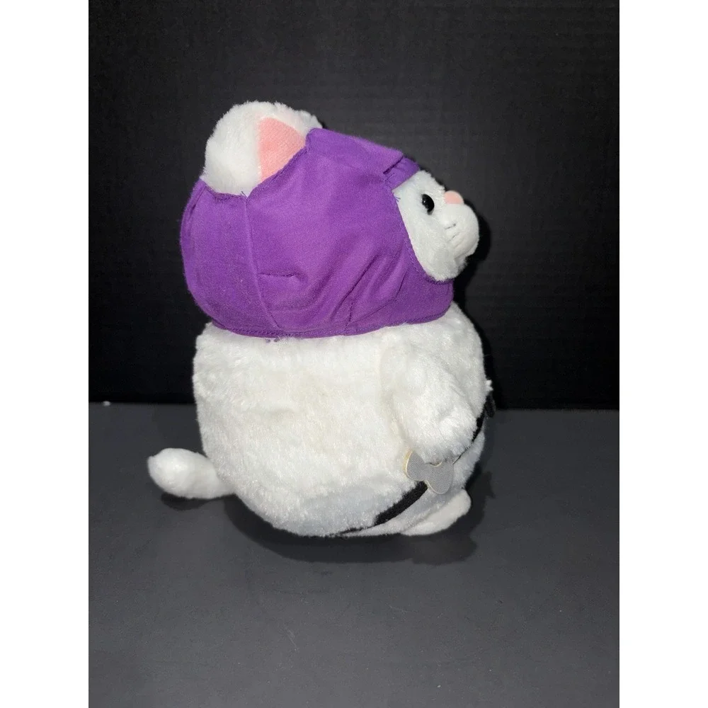 Kawaii Hige Manjyu Maneki  Plush  Ninja White Fat Cat 10.5